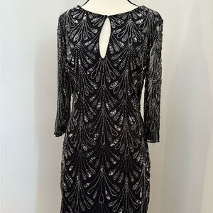NWOT - Aidan Mattox Black Sequin Cocktail Dress Size 6 80.00 $ Free shipping  0